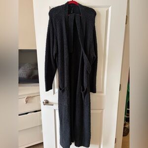 Skims Women's Black Long robe